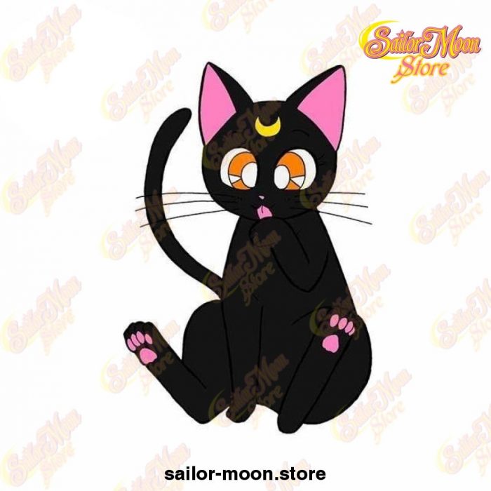 13Cm X 12.3Cm Sailor Moon Cat Car Stickers Waterproof Style 2