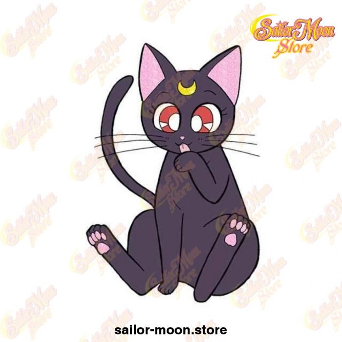 13Cm X 12.3Cm Sailor Moon Cat Car Stickers Waterproof Style 6