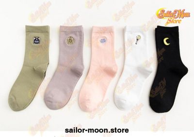 2021 New Sailor Moon Socks Embroidery Cotton Knitting High Quality
