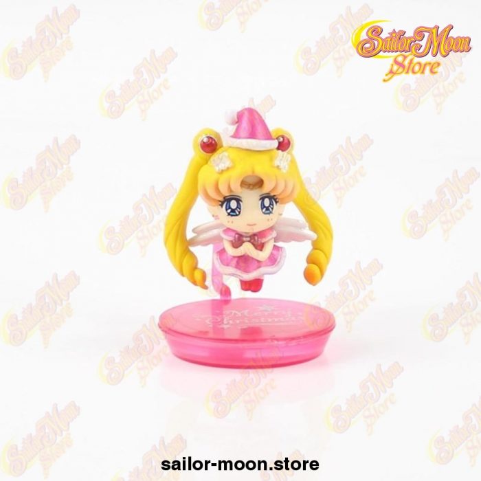 5Pcs/lot Sailor Moon Chibi Christmas Mercury Doll Pvc Figure