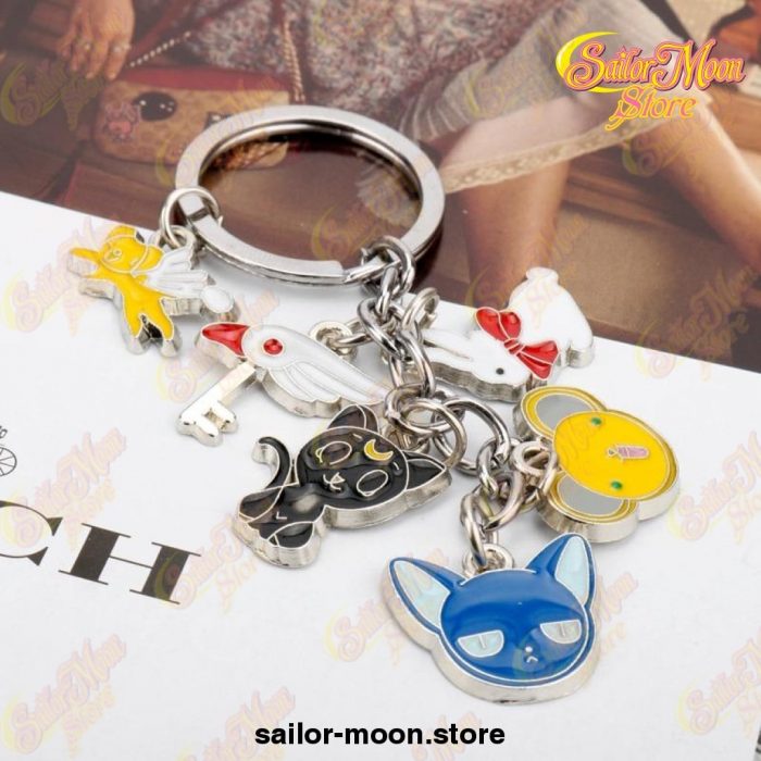 6Pcs/set Cute Sailor Moon Keychain