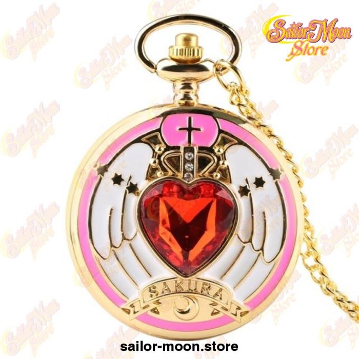 7 Types Japanese Sailor Moon Quartz Pocket Watch Fashion Unique Necklace Style 6