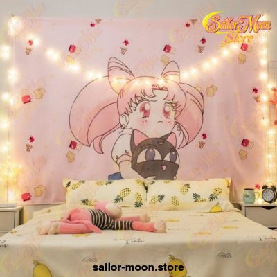 Cute Sailor Moon Chibi Tapestry Wall Decor