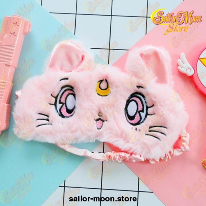 Cute Sailor Moon Luna Eyes Mask Pink / For Adults