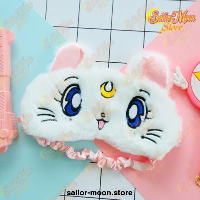 Cute Sailor Moon Luna Eyes Mask White / For Adults