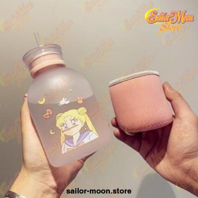 Cute Sailor Moon Transparent Plastic Water Bottle 500Ml / Clear With Cover 3 -2