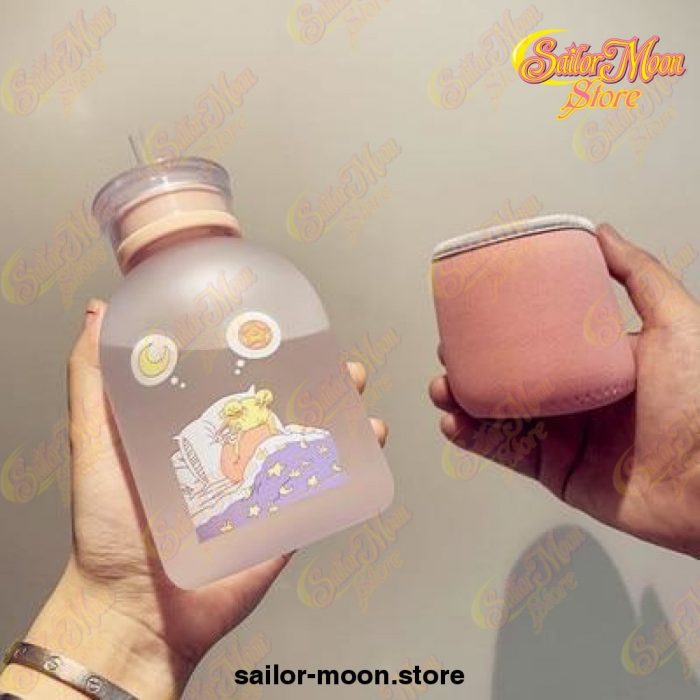 Cute Sailor Moon Transparent Plastic Water Bottle 500Ml / Clear With Cover 4 -2