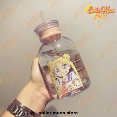 Cute Sailor Moon Transparent Plastic Water Bottle 500Ml / Style 1