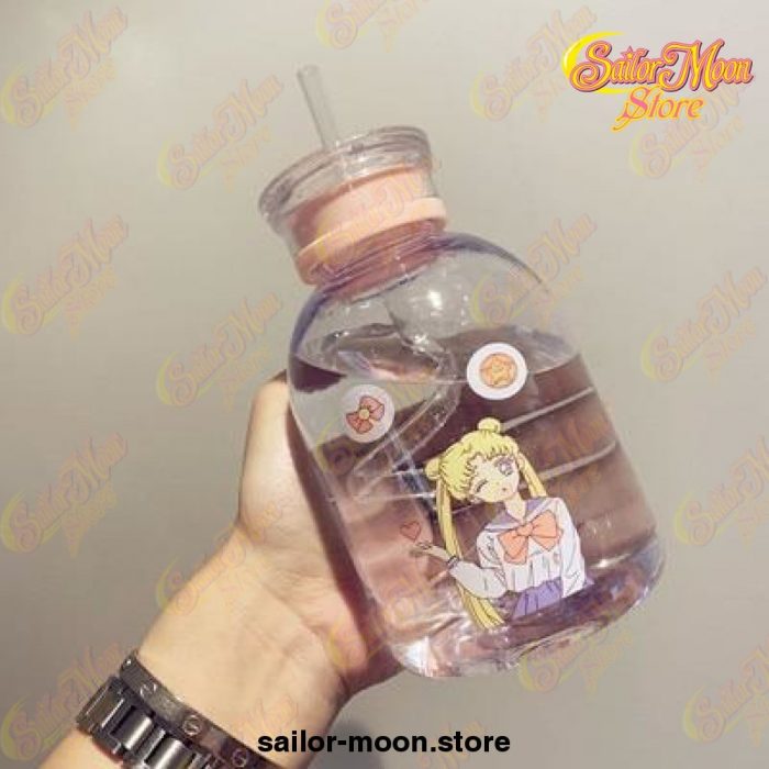 Cute Sailor Moon Transparent Plastic Water Bottle 500Ml / Style 2