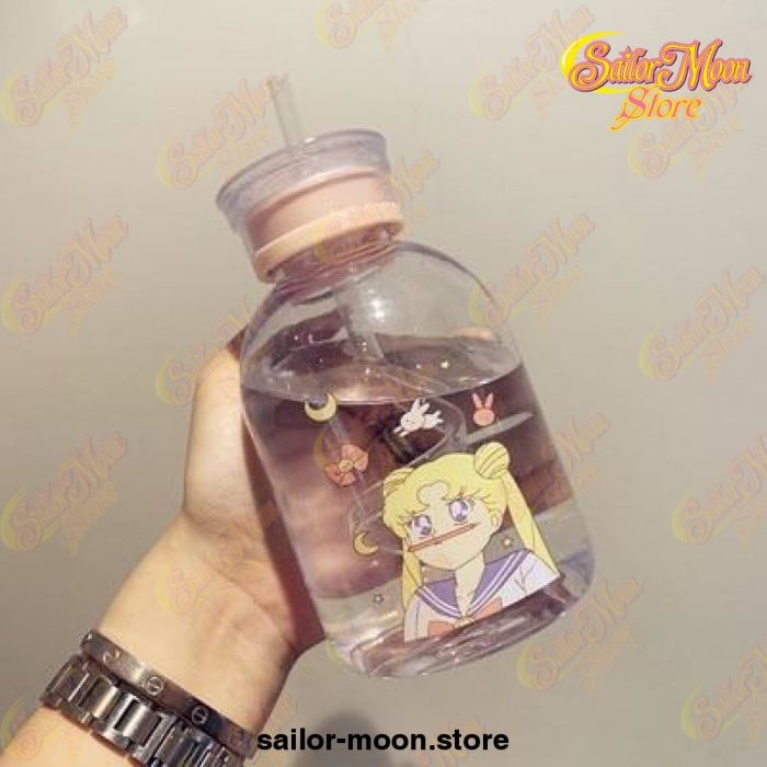 Cute Sailor Moon Transparent Plastic Water Bottle 500Ml / Style 3