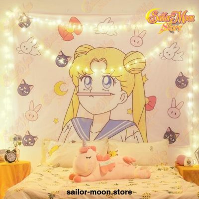 Funny Sailor Moon Tapestry Wall Decor