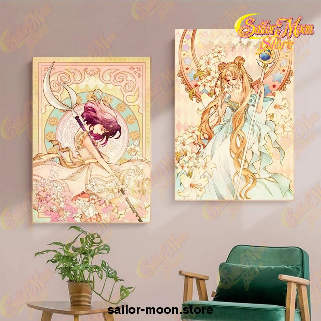 New Sailor Canvas HD Painting Wall Poster Print Store & Art - Moon Moon Sailor Saturn Sailor