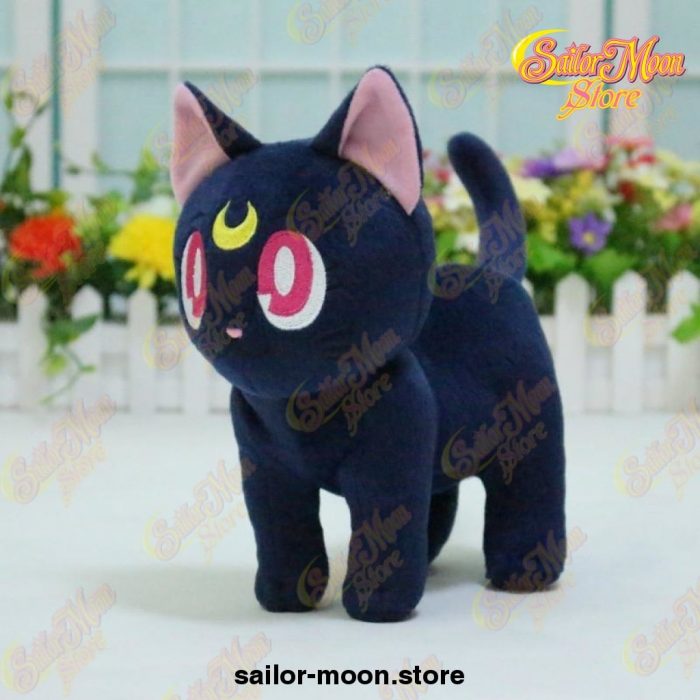 Original 20Cm Sailor Moon Luna Cat Plush Stuffed Toy Doll