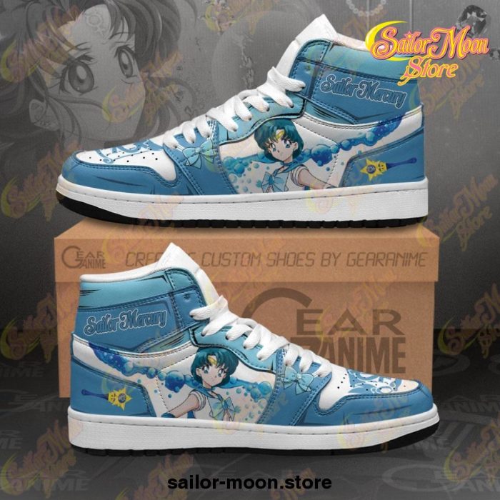 Sailor Mercury Sneakers Moon Anime Shoes Mn11 Men / Us6.5 Jd
