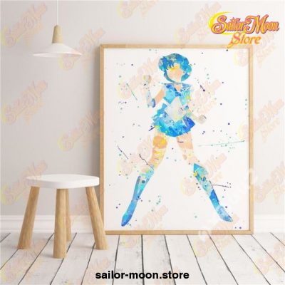 Sailor Mercury Water Color Poster Wall Art
