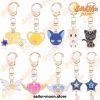 Sailor Moon Cat Mouse Star Wand Heart Angel Wings Pendants Keychains