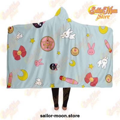 Sailor Moon Hooded Blanket #07 Adult / Premium Sherpa - Aop