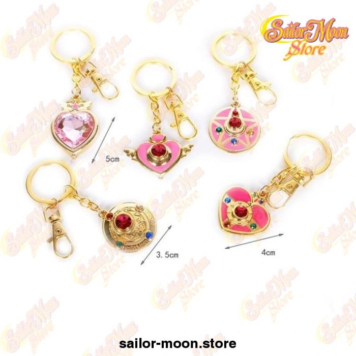 Sailor Moon Keychain Pendant Jewelry Heart-Shaped