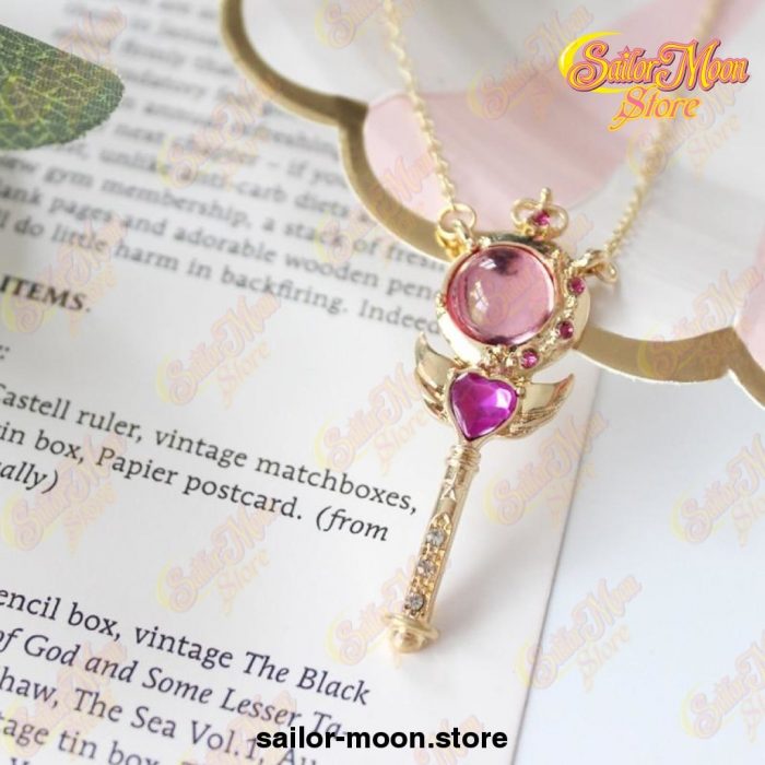 Sailor Moon Loving Wand Crystal Pendant Necklace