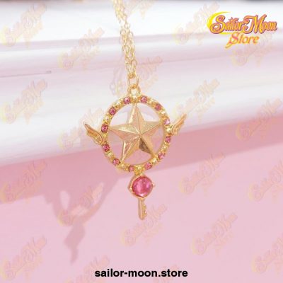 Sailor Moon Loving Wand Crystal Pendant Necklace