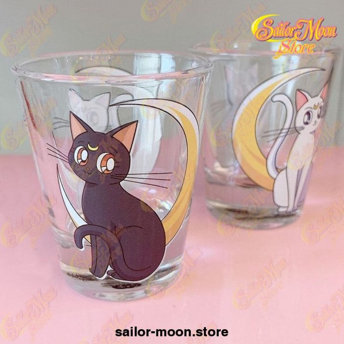 Sailor Moon Luna Artemis Mini Cute Wine Cup Mug Glass