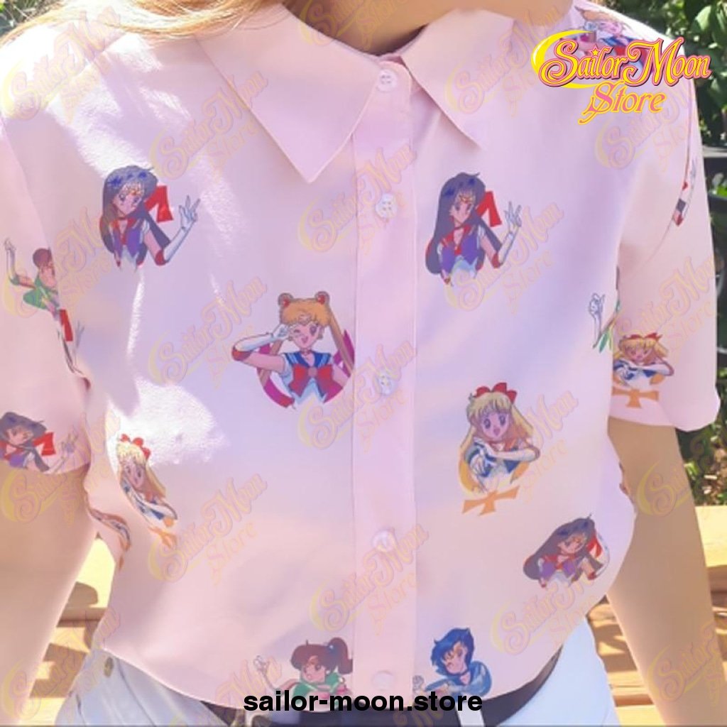 Sailor Moon Pink Short Sleeve Shirt