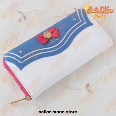 Sailor Moon Pu Leather Long Wallet Lovely Handbag Blue White