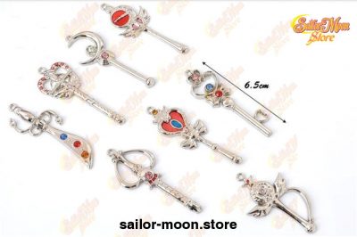 Sailor Moon Tsukino Usagi Necklace Figure Model Toys Doll 12Pcs/set