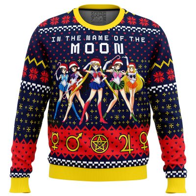 In the Name of the Moon Sailor Moon men sweatshirt FRONT mockup - Sailor Moon Store