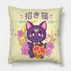 Lucky Cat Luna Throw Pillow Official Cow Anime Merch
