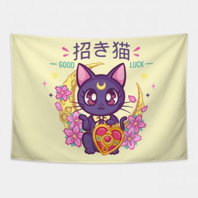 Lucky Cat Luna Tapestry Official Cow Anime Merch