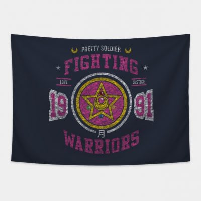Fighting Senshi Vintage Option Tapestry Official Cow Anime Merch