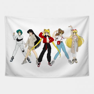 Sailormoon Squad Tapestry Official Cow Anime Merch