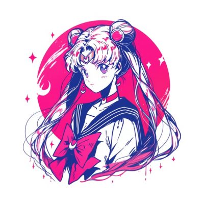 Sailor Moon Vintage Style Anime Manga Graphic Mug Official Cow Anime Merch