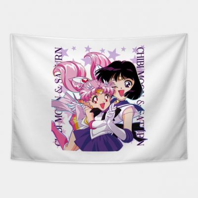 Saturn And Chibi Moon Tapestry Official Cow Anime Merch