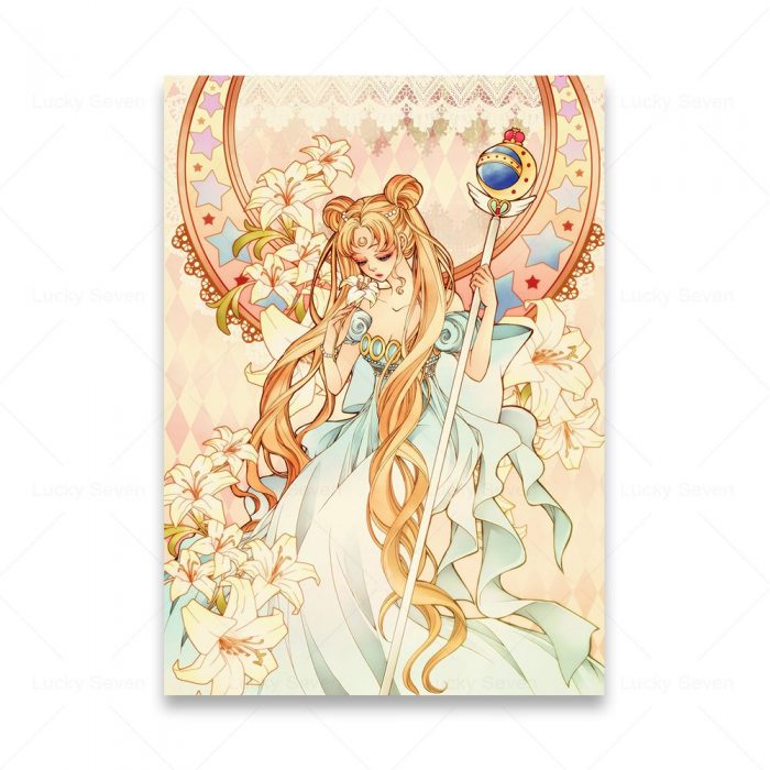 Anime Beautiful Girl Prints Sailor Moon Poster Wall Art Canvas Painting Cartoon Wall Pictruers Living Room 6 - Sailor Moon Store