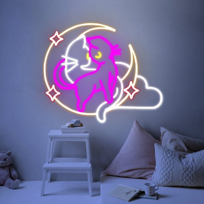 Anime Sailor Moon Cat Neon Sign Customize Custom Led Neon Signs Light for Wedding Bride To 1 - Sailor Moon Store