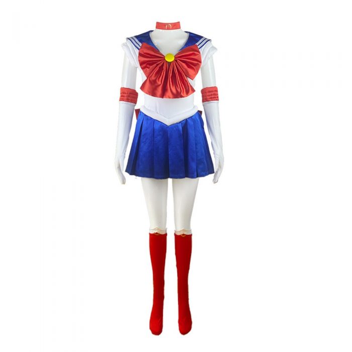 Anime Sailor Moon Cosplay Costume Tsukino Usagi Uniform Dress Outfits Cosplay Yellow Wig Halloween Carnivl Party 1 - Sailor Moon Store