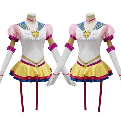 Anime Sailor Moon Cosplay Costume Wig Tsukino Usagi Uniform Dress Yellow Wig Halloween Carnivl Party Outfits 3 - Sailor Moon Store