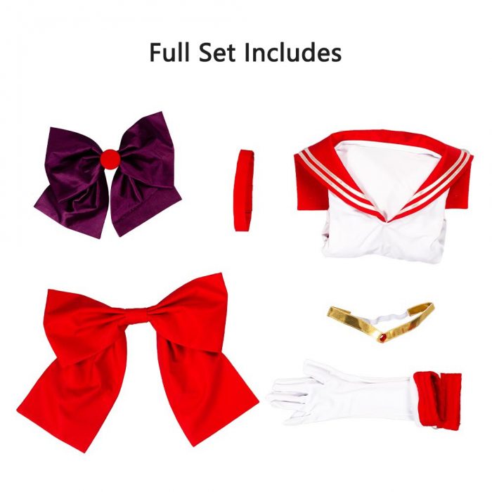 Anime Sailor Moon Costume Hino Rei Cosplay JK Uniform Halloween Carnival Suit For Women Girls 5 - Sailor Moon Store