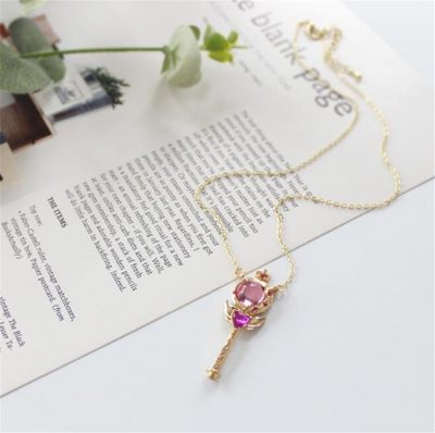 Anime Sailor Moon Loving Wand Crystal cosplay Pendant Necklace Girl accessories Cute props A658 2 - Sailor Moon Store