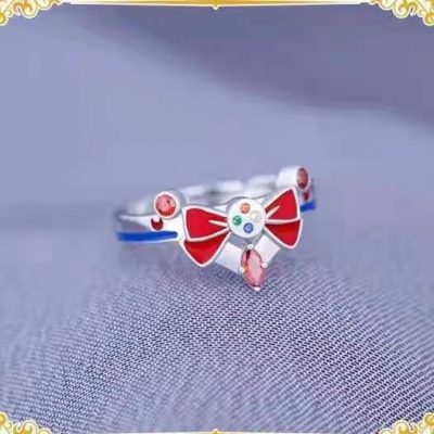 Sailor Moon Tsukino Usagi Moon Red Bow Ring - Sailor Moon Store