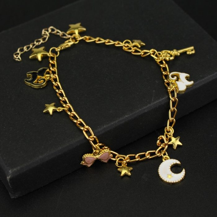 Cute Anime Sailor Moon Bracelet Tsukino Usagi Sailor Mercury Mars Jupiter Venus Cat Bow knot Bracelets - Sailor Moon Store