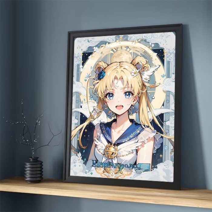 Posters for Wall Art Sailor Moon Canvas Decorative Painting Decorative Pictures for Living Room Cute Room 7 - Sailor Moon Store