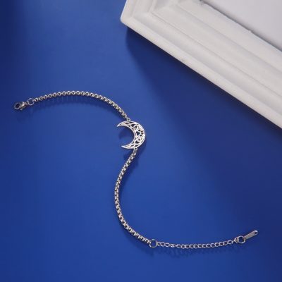 Romantic Cute Cat Claw Moon Pendant Bracelet for Women Gold Color Stainless Steel Jewelry Gifts 2023 5 - Sailor Moon Store