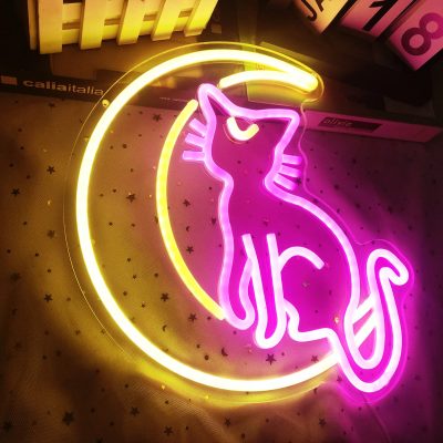 Sailor Moon Cat Neon Sign Anime Neon Sign Custom Neon Light Sign Anime Sign Room Wall 3 - Sailor Moon Store