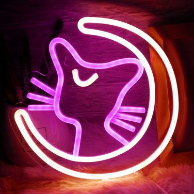 Sailor Moon Luna Neon Sign Anime Magic Cat LED Neon Lights for Wall Decor Game Room 1 - Sailor Moon Store