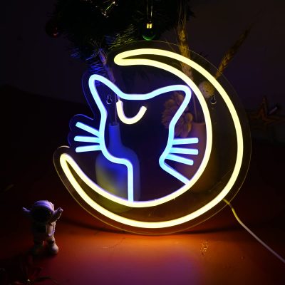 Sailor Moon Luna Neon Sign Anime Magic Cat LED Neon Lights for Wall Decor Game Room 4 - Sailor Moon Store