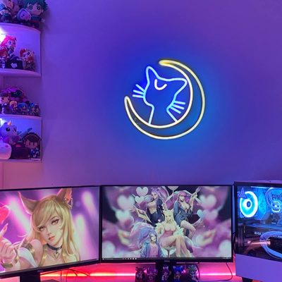 Sailor Moon Luna Neon Sign Anime Magic Cat LED Neon Lights for Wall Decor Game Room 5 - Sailor Moon Store