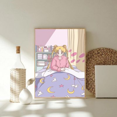 Seerlight Sailor Moon Poster Anime Art Poster Home Room Decor Wall Sticker Unframe 9 - Sailor Moon Store